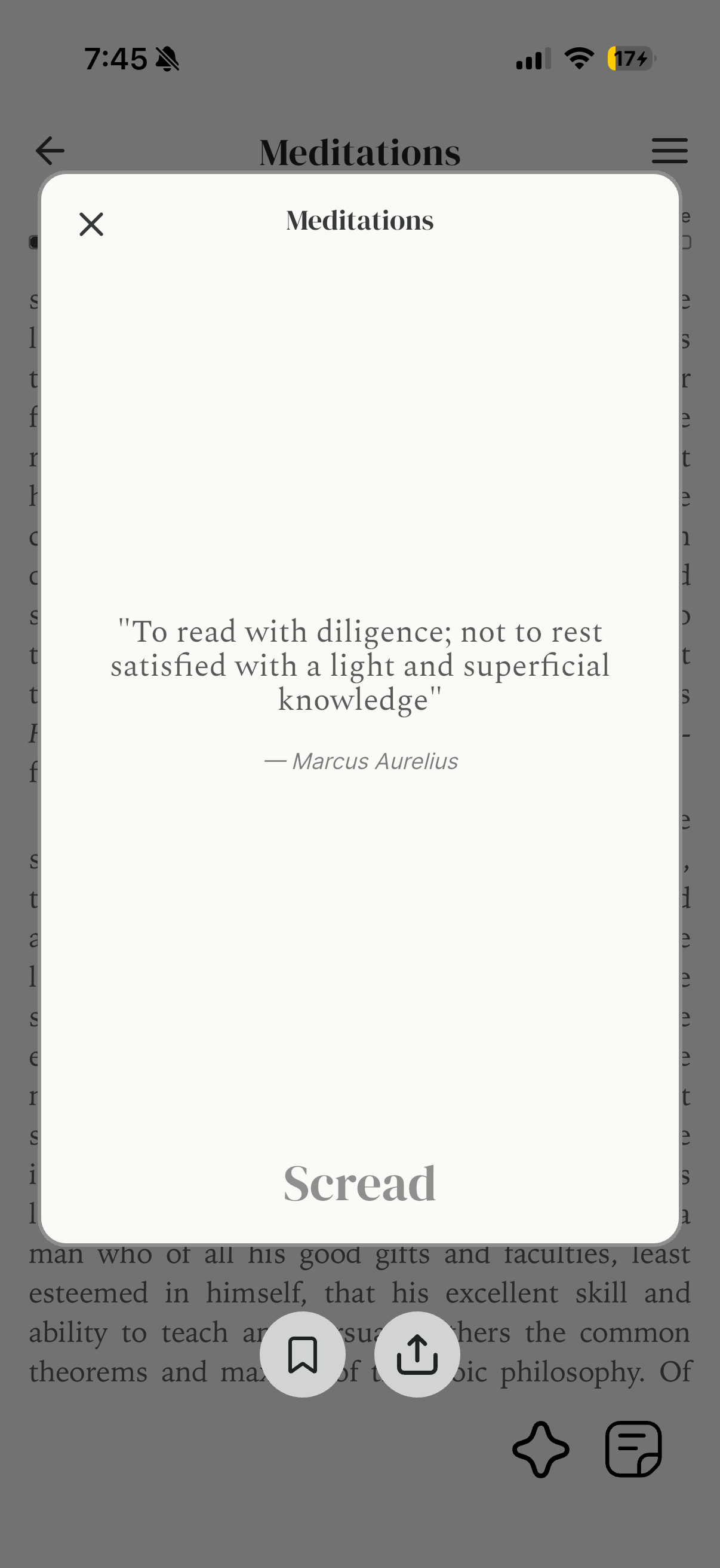 Share quotes feature